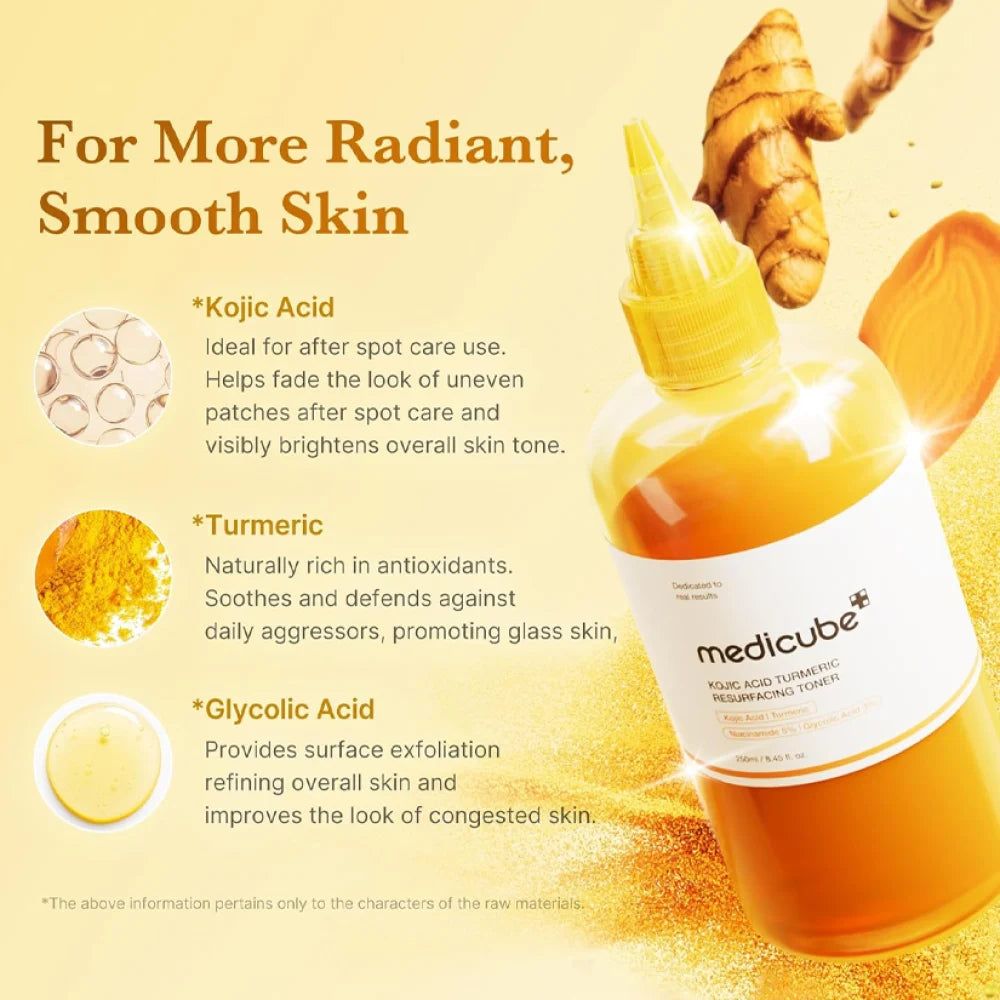 Kojic Acid Turmeric Resurfacing Toner 250ml Medicube