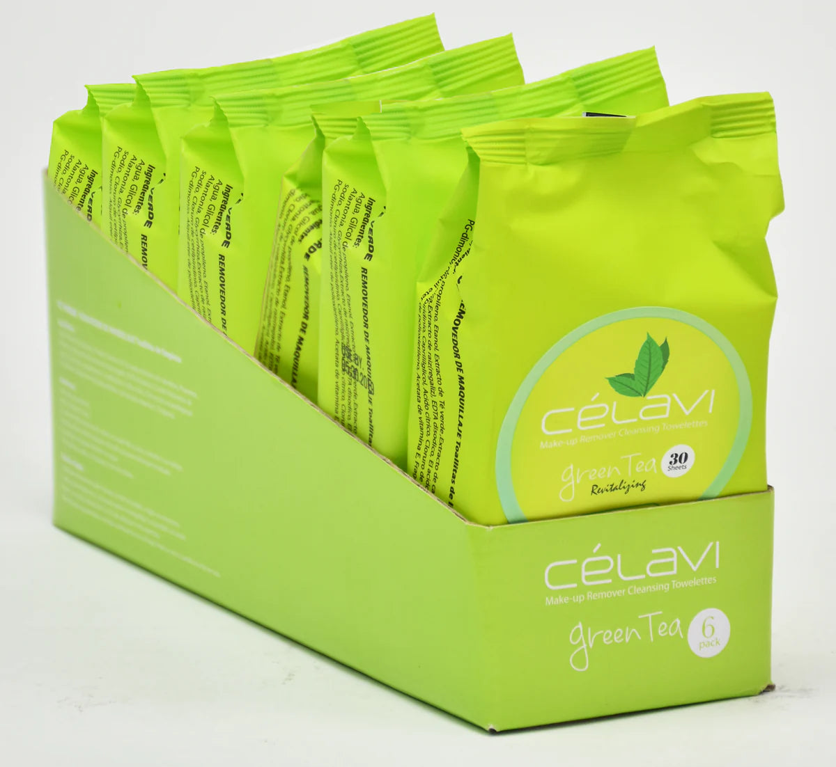 Toallitas Desmaquillantes Té Verde Celavi