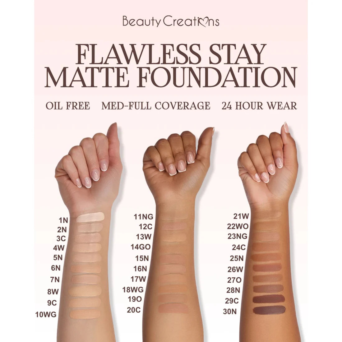 Base Flawless Stay Matte Beauty Creations